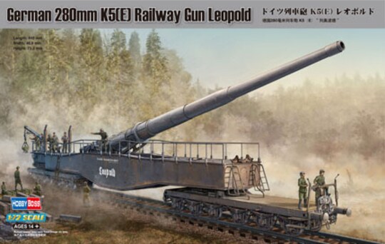 HobbyBoss 1/72 GERMAN 280MM K5(E) RAILWAY GUN LEOPOLD HobbyBoss 1/72 GERMAN 280MM K5(E) RAILWAY GUN LEOPOLD